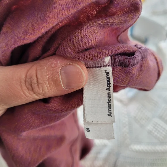 American Apparel mauve bodycon sleeveless cowl neck dress size small - Picture 8 of 8